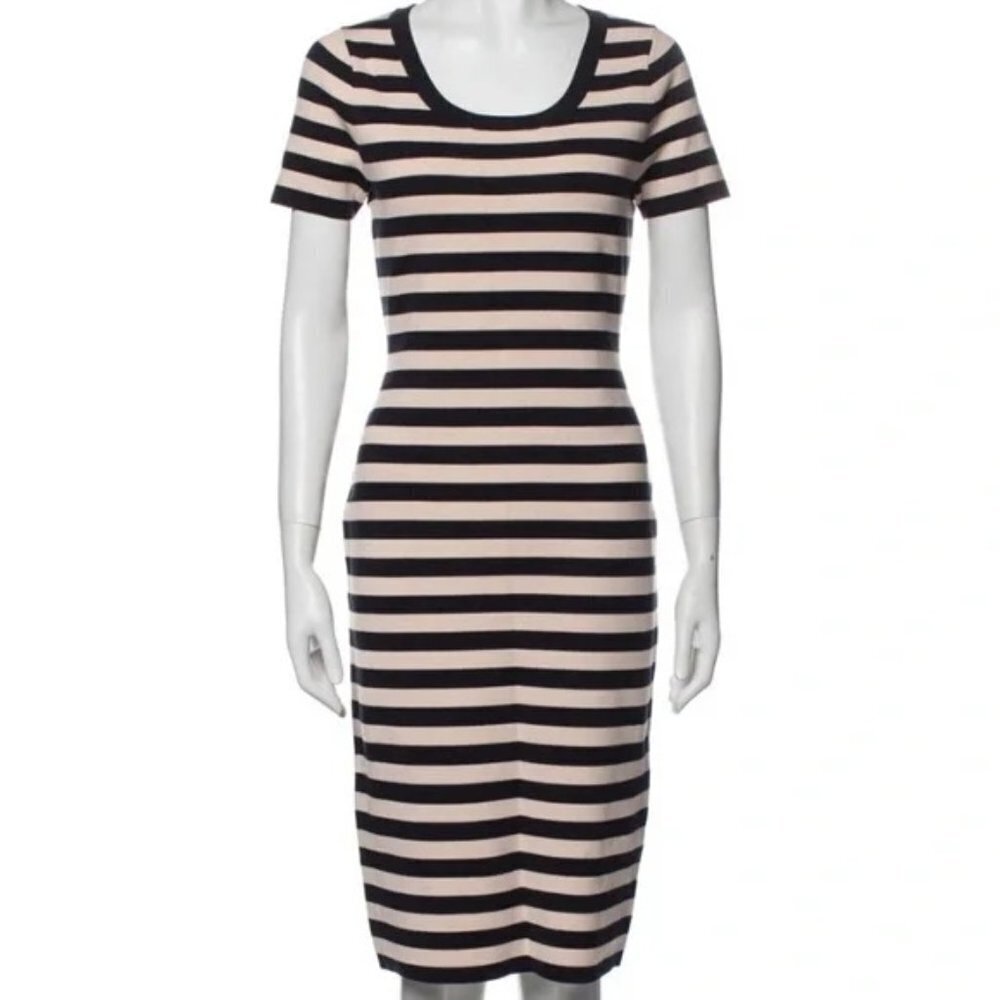 Grey by Jason Wu Striped Midi Dress NWOT